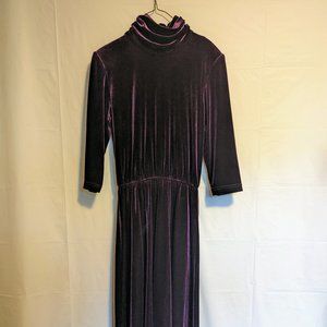 Coldwater Creek lush purple velvet dress